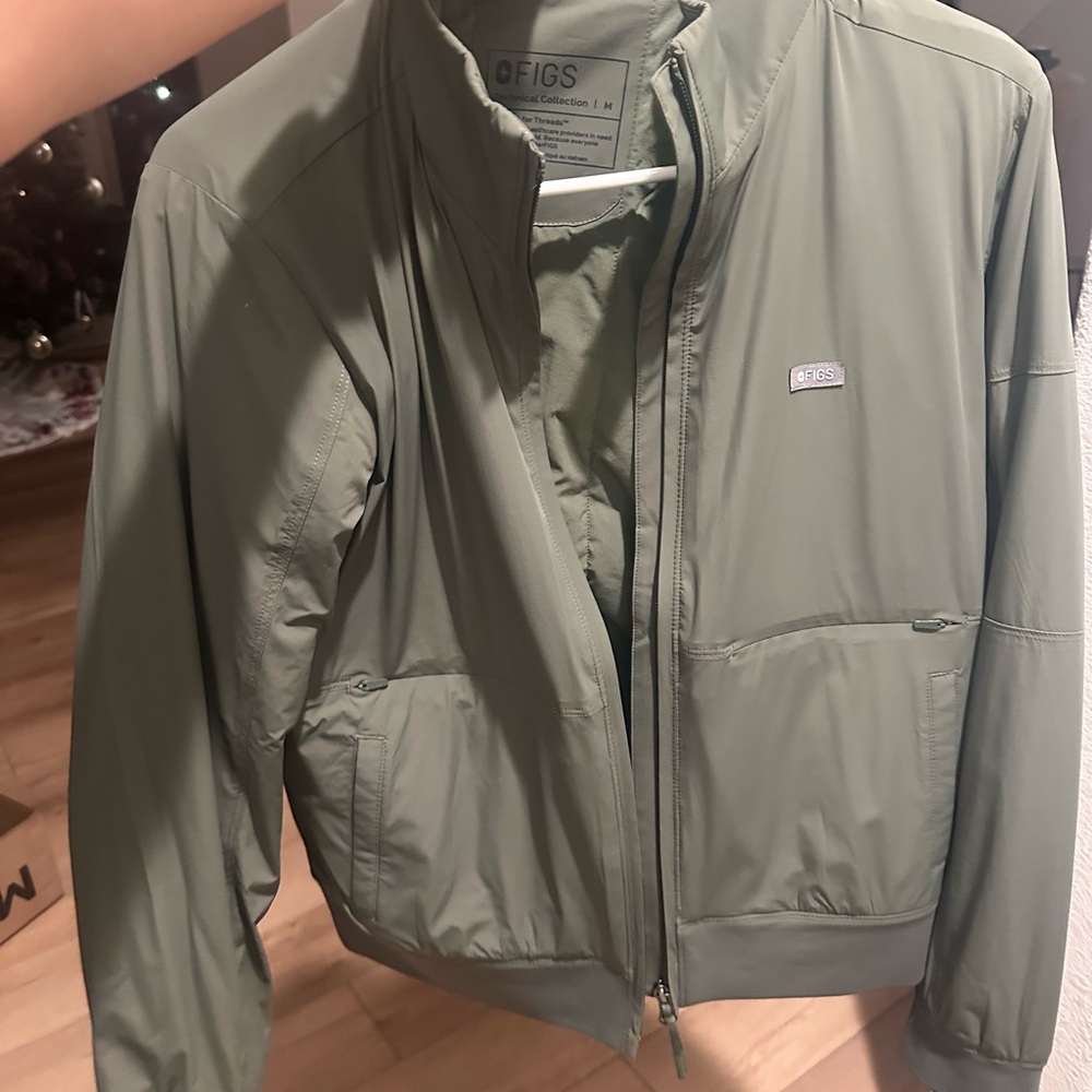 Figs Women's Olive Bomber Jacket